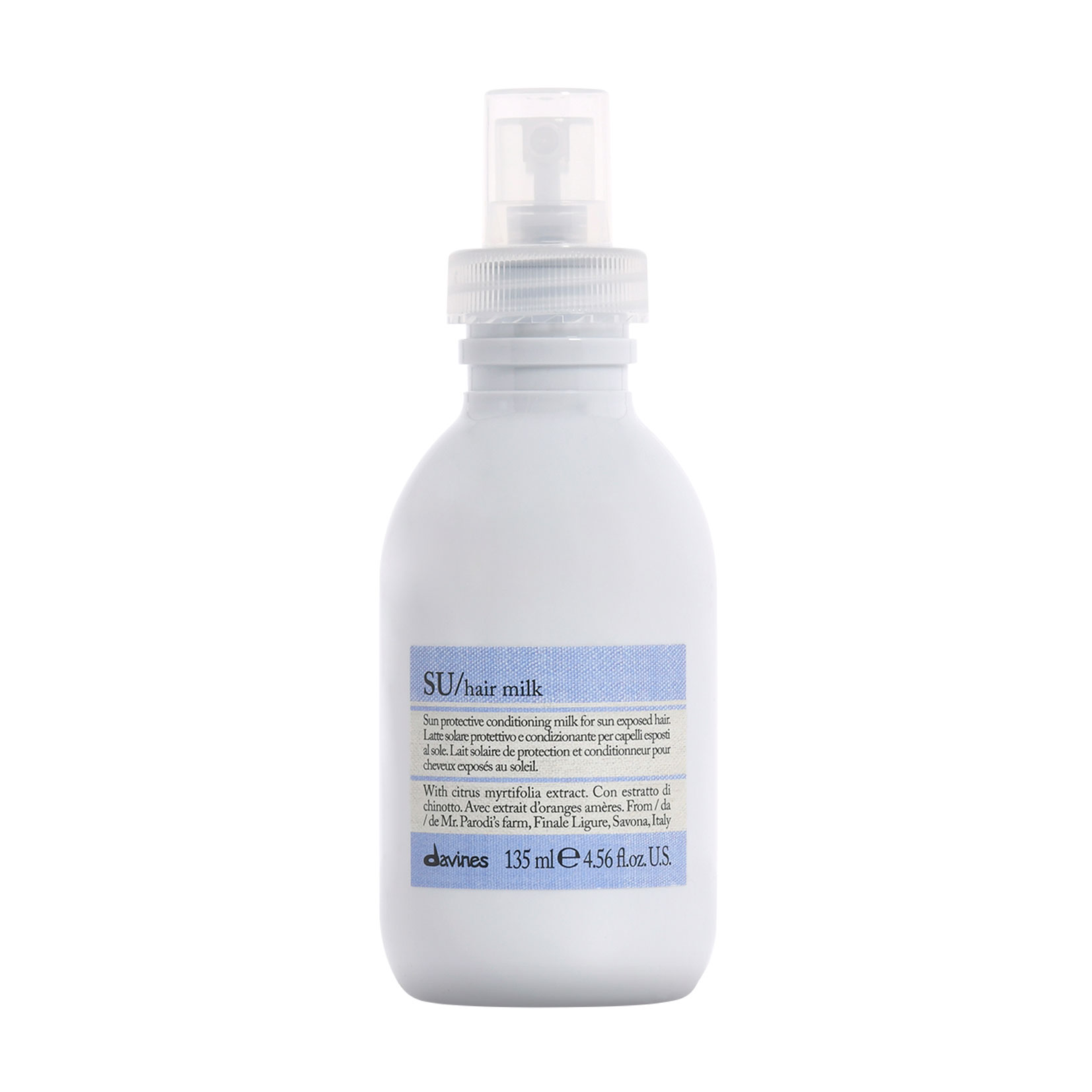 Захисне зволожувальне молочко-кондиціонер для волосся Davines SU Hair Milk , 135 мл