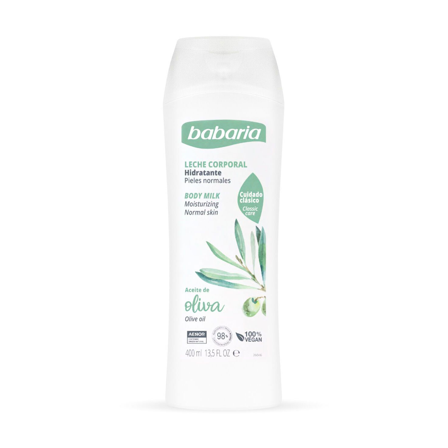 Зволожувальне молочко для тіла Babaria Moisturizing Body Milk Olive Oil, 400 мл
